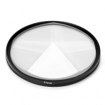 Kaamerafiltri fotograafia esiplaanil udufilmi fotograafia rekvisiidid 77 mm klaasist pentaprisma filter puhas