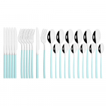 Kuldne s&ouml;&ouml;giriistade komplekt Luksuslikud s&ouml;&ouml;giriistad roostevabast terasest komplekt 24 tk lauan&otilde;ud noad kahvlid S&ouml;&ouml;gin&otilde;ud &otilde;htus&ouml;&ouml;gikomplekt L&auml;&auml;ne toidu restoran must/h&otilde;be