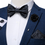 Dibangu meeste eelseotud kikilipsu komplekt Paisley siidist lipsu tasku kandiline mansetin&ouml;&ouml;bid Boutonniere pidulikuks pulmapeoks LH-3031