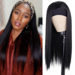 MERISIHAIR pikad mustad sirge peapaela parukad kuumakindlast s&uuml;nteetilisest juukseparuka masinast valmistatud parukas mustadele naistele