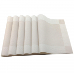 Sinine 6 tk/partii alusmatt s&ouml;&ouml;gilauan&otilde;ude jaoks. padi beež PVC lauamatt. sinine