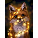 Loomade teemantmaaling rebane t&auml;is &uuml;mmargune 5D DIY teemanttikandi pilt kividest mosaiigist kodukaunistuse kingitus Full Round 20x30CM