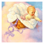 DIY 3D teemantmaal Baby Embroidery Ristk&auml;sit&ouml;&ouml; Stitch Home Decor Full Round 20x20CM