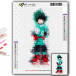 Teemantmaali anime My Hero Academia Tikand Ristpistes Rhinestone kodukaunistus Full Square 50X70CM