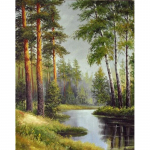 DIY puidust kabiin 5D teemantv&auml;rvimine t&auml;isring puur Scenic teemanttikandid ristpistes mosaiikkomplektid seinakunst Kodukaunistus Full Round 20x30CM