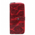 Johnature Fashion ehtsast nahast naiste rahakott Rfid vargusvastane pehme veisenahast pika k&auml;ega rahakott kaardihoidja telefonikott punane