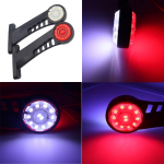 2x 12V 24V LED k&uuml;lje&auml;&auml;retuli veoauto tule k&uuml;ljegaasituli Tagumine kliirensi latern Tagatule haagise veoauto laternad asendituled