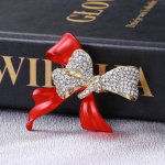 Blucome Fashion punane vibu pross naiste talvine uus k&otilde;ik sobiv Pin Temperament Corsage &uuml;likond kampsun mantli aksessuaarid punane