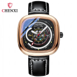 Uus TOP-br&auml;ndi luksuslik meeste k&auml;ekell koos ruudukujulise ruudukujulise kellaga meeste moodne nahast helendav meeste kvartskell