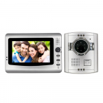 7-tolline juhtmega videouksetelefoni s&uuml;steem visuaalne sisetelefoni uksekell koos sisemonitori ja v&auml;liskaameraga EU PLUG valge