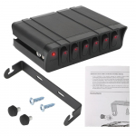 Autodele S&otilde;idukitele Haagissuvila 12-24V 20A 6 Gang Rocker l&uuml;lituskast LED-tule indikaatori l&uuml;lituspaneeliga