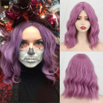 MERISIHAIR naiste moekas l&uuml;hike laineline parukas tukkidega S&uuml;nteetilisest kiust &otilde;lgade pikkusega roosa parukas igap&auml;evaseks kandmiseks Cosplay T1B/613