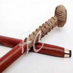 Vintage k&auml;sitsi valmistatud puidust jalutuskepp Antiik džuudist k&ouml;iega jalutuskepp