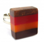 Les Tr&eacute;sors De Lily [R3332] &ndash; vaigur&otilde;ngas 'Coloring' punakaspruun (sooned) - 20x22x7mm punane