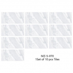 10 tk Valge ja ts&uuml;aansinise marmorist tellise mustriga plaadid seinakleebis k&ouml;&ouml;k vannituba veekindlad isekleepuvad kunsti seinakleebised 15cmX30cmX10pcs