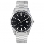 Casio Analog Stainless Steel Black Dial Quartz MTP-VD03D-1A MTPVD03D-1 Meestekell must