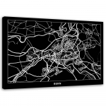 Feeby l&otilde;uenditr&uuml;kk, Brno linnaplaan 60x40 valge/must