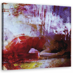 L&otilde;uenditr&uuml;kk Woman Red Dress Akvarell 30x30 punane