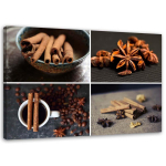 L&otilde;uendiprindiga Cinnamon Anise v&uuml;rtside komplekt 60x40 pruun