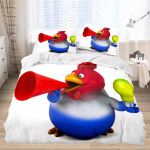 3D-multifilmide loomateemaline voodipesukomplekt valge armsa multifilmi mustriga suleteki ja padjap&uuml;&uuml;riga kodukaunistamiseks lastetubades Baby 100x135cm