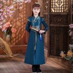 T&uuml;druk Hanfu iidne kost&uuml;&uuml;m lapsed Hiina stiilis v&auml;ikese t&uuml;druku kleit Tang kleit printsessi seelik rahvariided lapsed S