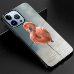 Animal Flamingo &uuml;mbris iPhone'ile 14 13 11 12 Pro Max Mini Xs Xr X 7 8 6s Plus Se 2022 karastatud klaasist kate Coque Shell Funda For iphone 7