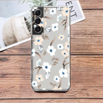 Vintage Flower Leaf lilleline l&auml;bipaistev &uuml;mbris Samsung Galaxy S23 S22 S21 S20 Fe Ultra S10 S9 S8 Plus 10e S10lite Note 10plus 20ultra jaoks Samsung S20 Plus 5G