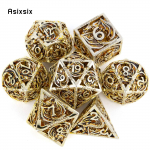 7 tk Kerge kuldne draakoni metallist t&auml;ringud draakoni &otilde;&otilde;nes metallist mitmetahuline t&auml;ringukomplekt, mis sobib rollim&auml;nguks RPG lauam&auml;ngu kaardim&auml;nguks