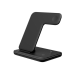 Kolm &uuml;hes laadimisalus 15 W kiire Qi juhtmevaba laadija dokk USB-laadimisjaam 3 in 1 Charging Stand valge