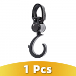 Fonken Double Hook beebivankri riidepuu 360-kraadise p&ouml;&ouml;rlemise reguleerimise k&auml;ru konksu ja aasa kinnitusega jalutusk&auml;ru tarvikud Single Hook must