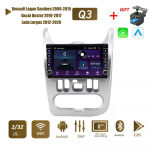 Renault Logan Sanderole 2009-2015 Dacia Dusterile 2010-2017 Lada Largusele 2012-2020 Nupunupp autole Android Carplay 2+32GB 1+16GB