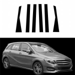 6 tk auto samba postid Mercedes-Benz B-Class W246 2012-2019 l&auml;ikivmust ukseakna trimmikatte kleebised stiilitarvikud
