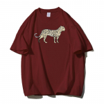 Shellsuning Cartoon Cheetah Print T-s&auml;rgid naistele Suvised &uuml;lisuured mood Lihtsad 100% puuvillased pehmed t-s&auml;rgid O-kaelusega l&uuml;hikeste varrukatega naiste gooti topsid M kollane