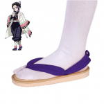 Anime Demon Slayer Cosplay Kingad Kimetsu No Yaiba Kamado Tanjirou Puukingad Sandaalid Kamado Nezuko Geta Kochou Shinobu pl&auml;tud 36-37 lilla