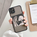 Naljakas armas luustiku&uuml;mbris iPhone'ile 13 12 11 Pro Max 7 8 Plus 13 12 Mini XS Max X XR SE 2020 p&otilde;rutuskindel l&auml;bipaistev kate iPhone 7