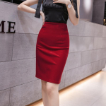 Moodne &otilde;huke naiste pliiatsseelik Office Lady must seelik J201 XL burgundiapunane