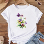 (Aasia suurus) Plant Style Trend Sweet 90s Naiste prinditud T-s&auml;rk Moodne T-s&auml;rk Naine Naiste T-riided L&uuml;hikeste varrukatega graafilised T-s&auml;rgid S