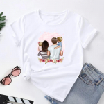 (Aasia suurus) Naised Sweet Love Trend Family Mama Mom Print Tee Top Moodne T-s&auml;rk Naine Naiste T-riided L&uuml;hikeste varrukatega Graafilised T-s&auml;rgid S