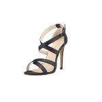 Naiste Gladiaatori sandaalid Seksikad ristseotud lahtise varbaga k&otilde;rged kontsad Naiste matt nahast suvised vabaajajalatsid 35 must