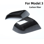 Tesla Model 3 mudeli Y jaoks auto tahavaatepeegli kate Auto v&auml;limine tarvikud ABS-ukse k&uuml;lgmise tahavaate peegli kest 3 Carbon fiber black