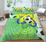 3D jalgpalli spordivoodipesu komplekt Jalgpalluri tekikattega padjap&uuml;&uuml;r 2/3 osaline komplekt Mikrokiudkangast AU/EU/US T&auml;issuuruses kodukaunistus Baby 100x135cm