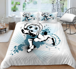 3D jalgpalli voodipesukomplekt valge taustaga jalgpalli tekikattega padjap&uuml;&uuml;r, 2 v&otilde;i 3 osa, magamistoa kaunistus poiste ja meeste jalgpallif&auml;nnidele UK Single 135x200cm