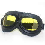Mootorrattaprillid Retro Vintage Moto Kiiver PU Nahast Steampunk Prillid Mootorratas UV400 Roller Dirt Biker Yellow Lens