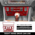 Kleebis BMW 5. seeria M5 E39 1998-2003 s&uuml;sinikkiust auto kliimaseadmele AC CD kliimaseadme juhtpaneel istmesoojendus RHD Red