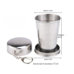 Roostevabast terasest teleskooptops kokkupandav tass v&auml;litingimustes reisimiseks m&otilde;eldud pesutass Kaasaskantav Creative Que pudeli mini v&auml;ike tass Foldable cup 75 ML