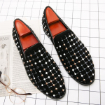 Uued Briti stiilis vabaaja nahast kingad Meeste Rhinestone terava otsaga nahast kingad Meeste Loafers Yuppie meeste kleit kingad, suur suurus 47 38 must