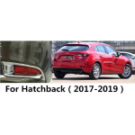 Auto ABS Kroomitud Katte Liist Taga Tagumine Udutule Lambi Raam Kleepuv Paneel Mazda 3 Mazda3 Axela M3 2014 2015 2016 2017 jaoks Hatchback 2017-2019 gray