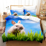 kemila 3D elav j&auml;nku voodipesu tekikott ja padjap&uuml;&uuml;r kaheinimesevoodi digitaaltr&uuml;ki voodipesu EU Single 135x200