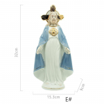 Reatiivne keraamika tegelaskuju skulptuur kristlik katoliiklik Madonna Jeesuse kirik - tegelaskuju kodukaunistus E