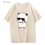 Multikas Bubu Dudu Graafilised T-s&auml;rgid Naljakas Panda Bear t-s&auml;rk T&uuml;drukutele Kawaii graafilised topid Y2k tee Naised Riided Mehed 100% puuvillane s&auml;rk M